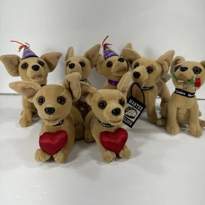 Vintage Yo Quiero Taco Bell Chihuahua Dog Plush Toy Lot of 7 - Image 1 of 4
