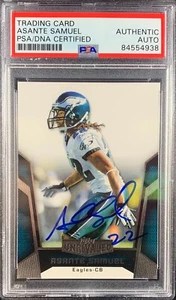 Asante Samuel auto card Topps Unrivaled 2010 #61 Philadelphia Eagles PSA Encap - Picture 1 of 3