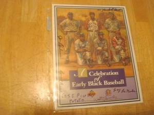 Hoja autografiada de béisbol negra temprana Buck O'Neil A Celebration of Early ++ - Imagen 1 de 2