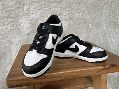 Nike Dunk Low White Black Panda Kids Size 9.5 New CW1588-100 Panda Dunk PS - Image 1 of 4