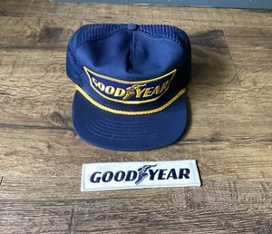 NOS NEW VINTAGE GOODYEAR #1 IN RACING TRUCKER SNAPBACK CAP HAT & PATCH FREE SHIP - Picture 1 of 9