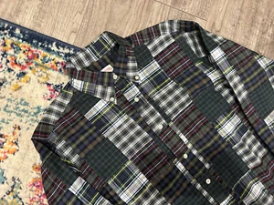 Brooks Brothers Patchwork Tattersall Plaid Check Button Down Shirt S Small - Picture 1 of 5