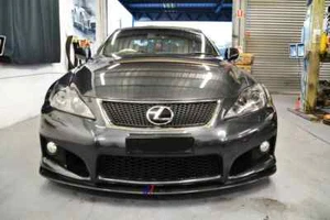 CARBON FRONT SPOILER LIP SPOILER L STYLE FOR 2008-2014 LEXUS IS-F ISF SEDAN ONLY - Picture 1 of 5