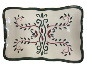 Bandeja para servir aperitivos florales colorida cerámica despensa California 8 x 5,5" - Imagen 1 de 6