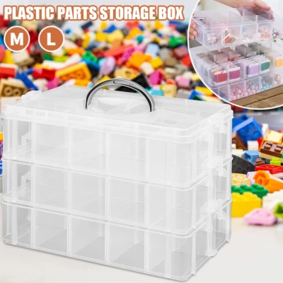 3Tier Transparent Hardware Tool Box Tool Organizer Parts Box Tool Storage Box UK