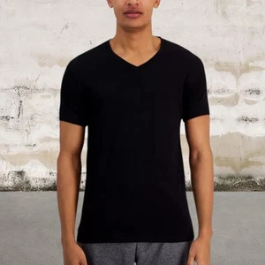 ALFANI NIB Mens Shirt Black 3-Pack V-Neck T-Shirt 100% Cotton Regular Fit XL - Picture 1 of 5