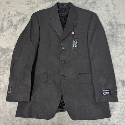 Ralph Lauren Chaps Blazer Men 38R  Dark Grey 120s Wool Cashmere Union Canada - Image 1 of 4