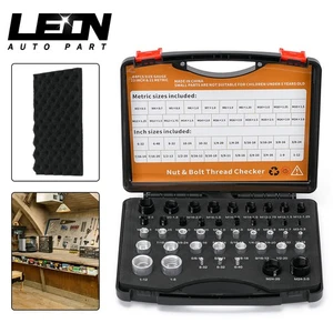 44pcs Bolt Nut Thread Identifier Measure Gauge Size Checker Set-Inch & Metric - Picture 1 of 17