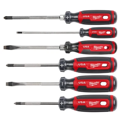 Milwaukee MT200-6 Cushion Grip Screwdriver Set - Made In USA - 6 PC - Image 1 of 4
