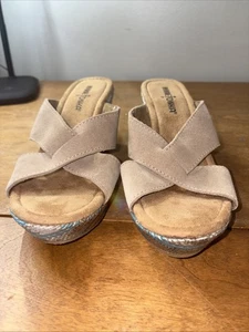 Minnetonka Kylie Wildleder Keilsandalen neu ohne Etikett Größe 7 - Bild 1 von 5