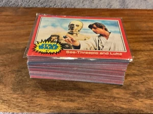1977 Topps Star Wars Series 2 Red Complete Set (66) (67-132) Vintage EX + - Picture 1 of 13