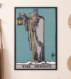 The Hermit Tarot Card Wall Art – Boho Decor Canvas or Poster – Spiritual Gift - Picture 1 of 10