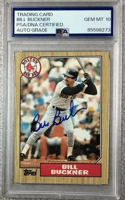 Bill Buckner Signed 1987 Topps #764 Baseball Card Autograph PSA/DNA Gem 10 #2 - Image 1 of 2