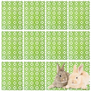 kathson 12PCS Piedi di Coniglio Tappetino Gabbia Plastica Tappetini Coniglietto Foro Perdita Wat... - Foto 1 di 7