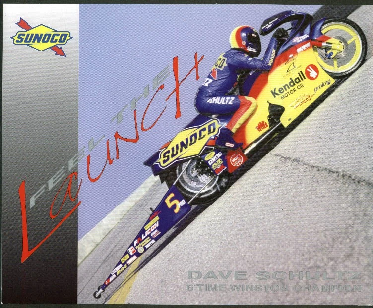 Dave Schultz Suzuki GSXR Motocicleta Sunoco Racing NHRA impresión 1999 Foto 1 de 1