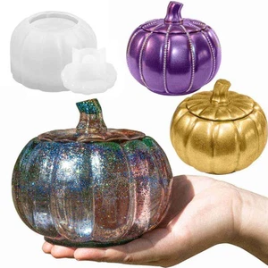 Pumpkin Jar Resin Mold XL 5 Inch, Jar Mold Epoxy Resin Molds, Pumpkin Silicon... - Picture 1 of 6