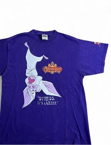Vintage 1997 Anastasia Stress Killer Bartok XL Purple Shirt Tultex Burger King - Picture 1 of 6