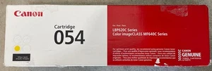 Canon 054 Genuine Yellow Printer Toner Cartridge Standard Yield - Photo 1/3