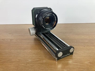 Lente Minolta Macro Rokkor-X 100 mm 1:4 con fuelle automático vidrio limpio funcionando Foto 1 de 4