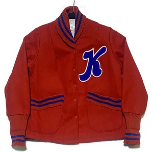 Dick Sanburn Varsity Jacke Damen Medium rot mit Buchstabe K gefüttert  - Bild 1 von 8