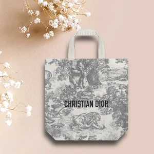 Christian Dior Chez Parfums Gray Tote Bag  Novelty GWP VIP NEW - Picture 1 of 6