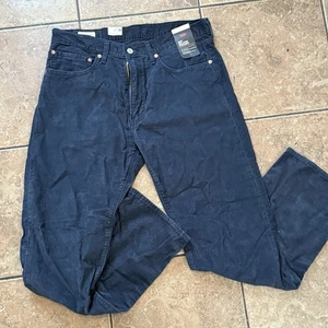 Levi’s 555 Premium Relaxed Straight Corduroy Pants Men’s 36x34 Blue (IRREGULAR) - Picture 1 of 10