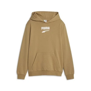 PUMA Downtown Logo Pullover Hoodie Youth Boys Beige Casual Outerwear 62159585 - Picture 1 of 2
