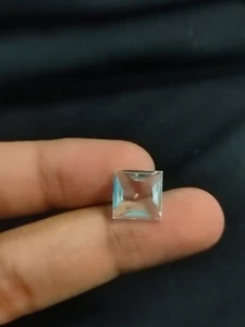 Glamorous Clear Quartz Square Faceted Gem 11x11 mm - Picture 1 of 4