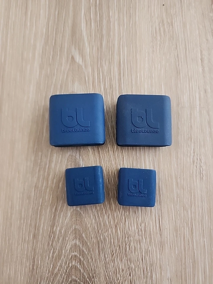 Bluelounge Cableclip Small & Medium Cable Management, Dark Blue 4 Pack - Image 1 of 2