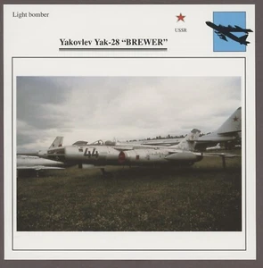 Yakovlev Yak-28 Brewer Edito Service Warplane Air Military Card USSR - Picture 1 of 1