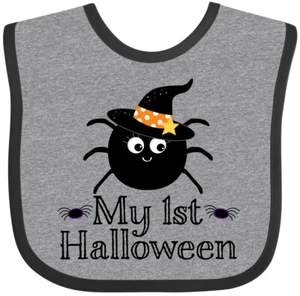 Inktastic My 1st Halloween Witch Spider Baby Bib Holiday Easy Costume Babys - Picture 1 of 10