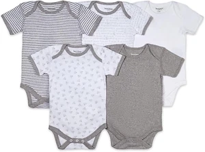 Unisex Baby Bodysuits, 5-Pack Short & Long Sleeve One-Pieces, 100% Organic Cotto - Picture 1 of 12