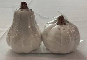 AGITADORES DE SAL Y PIMIENTA DE CALABAZA BLANCA. - Imagen 1 de 8