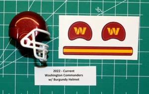 2022 - Current Washington Commanders *DIECUT DECALS* & Football Gumball Helmet - Picture 1 of 9