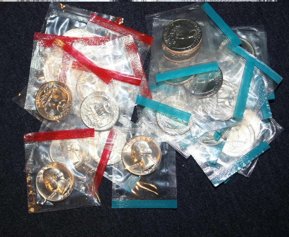 Mint Cello Gem BU Roll 1973 PD  Washington Quarter 20P+20D  lot  25C - Image 1 of 1