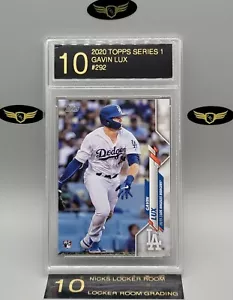 2020 Topps Series 1 Los Angeles Dodgers GAVIN LUX #292 rookie graded mint LRG 10 - Picture 1 of 2