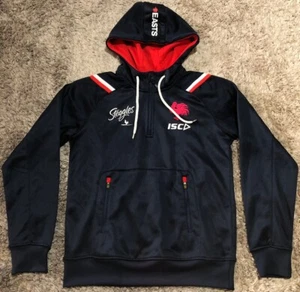 KKK New Authentic Sydney Roosters NRL Hoodie Sweat Zip Jumper Footy Kids Size 8 - Picture 1 of 12
