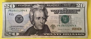 US $20 Dollar Bill Birthday Note Sept 23 1994 09231994 Series 2017A - Circulated - Picture 1 of 6