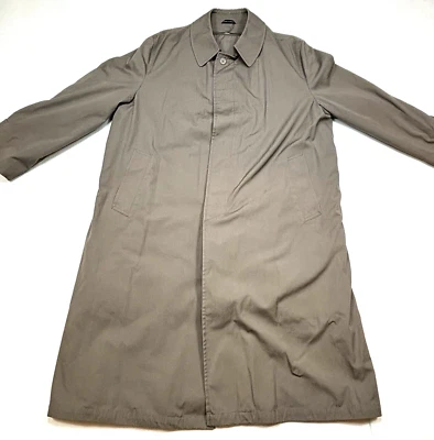 Abrigo de lluvia Oleg Cassini para hombre 44 R gris trinchera para todas las estaciones forro termolita con cremallera Foto 1 de 4