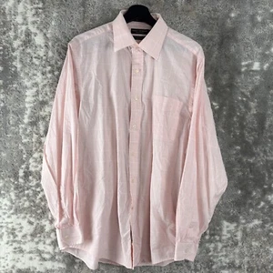 Daniel Cremieux Mens Size 16.5 35 Richard Shirt Tailored Fit Cotton Checker Pink - Picture 1 of 8