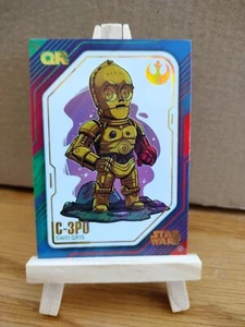 C-3PO 2023 Star Wars Prerelease SW01.QR15 CHIBI QR Box Hit Holofoil - Picture 1 of 2