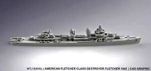 3x 1:1800 USS Fletcher 1942 - Picture 1 of 1