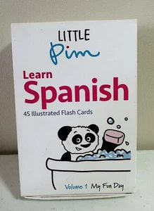Little Pim Learn Spanish Volumes 1 My Fun Day-illustrated Flash Cards 45 Per Box - Imagen 1 de 4