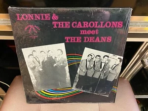Lonnie & the Carollons meet The Deans LP Crystal Ball 1988 EX in SHRINK - Picture 1 of 2