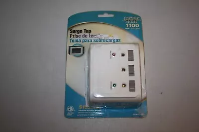POWER ZONE 1100 JOULES SURGE TAP PROTECTOR 3 OUTLET 15 A NEW - Image 1 of 2