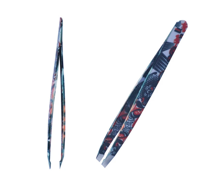 H2GEAR Stainless Steel Eyebrows Tweezers Hair Removal Plucking Slanted Tip Beauty Tool