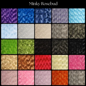 Soft Rosebud Minky Fabric – Sold by Yard – Great for Blankets, Throws& Pillows - Picture 1 of 25