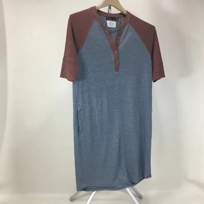 prAna Cozy Up Raglan Sleeve Henley Dress VintageBlue Heather Womens X-Small XS. - Image 1 of 4