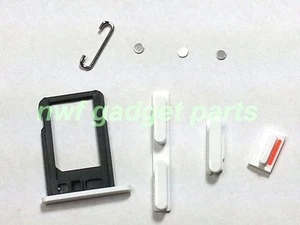 New WHITE Sim Tray,Power,Mute,Volume Buttons+Contacts+Retainer for iPhone 5C US - Picture 1 of 2