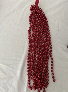 Guirnalda de cuentas rojas de 18 pies decoración de Navidad/Vacaciones - Imagen 1 de 3